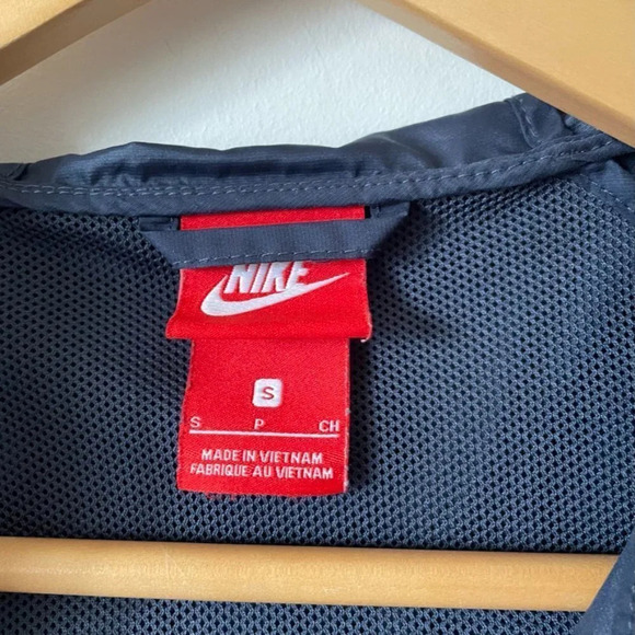 Nike Two Toned Windbreaker Full Zip Jacket Blue Sz S - Picture 4 of 5